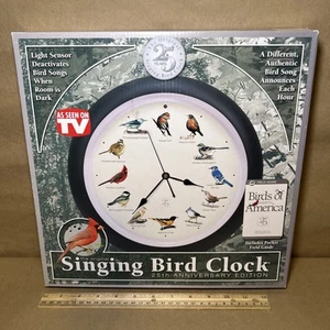 Singing Bird Clock Songs 13" Audubon 25th Anniversary America New in Box - Picture 1 of 9