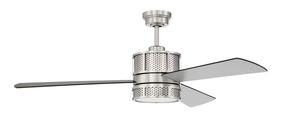 Brushed Polished Nickel 52"Ceiling Fan from the Morrison Collection - Image 1 of 1