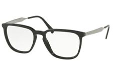 Prada Eyeglasses PR 07UV 1AB1O1 Black Silver Cinema New Optical Frame 55mm