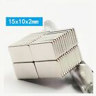 10-100pcs 15x10x2mm Strong Rare Earth Neodymium Block Magnets 15mmx10mmx2mm N50