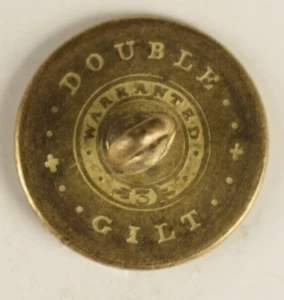 1820's Gilt Double Gilt Warranted 3 One Piece Button C20 - Picture 1 of 2