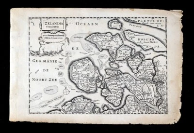 1696 Jacob Colom Map Zelandia Zeeland Netherlands Bergen op Zoom Goes Middelburg - Image 1 of 4