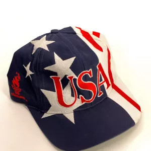 Vintage All Over American Flag Atlanta 1996 Olympic Hat Snapback - Picture 1 of 7