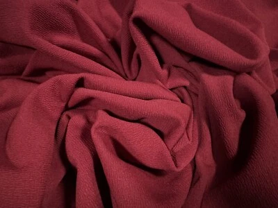 THE FABRIC MERCHANT Liverpool strukturiertes Scuba Jersey Kleid Stoff, pro Meter - einfach - Wein