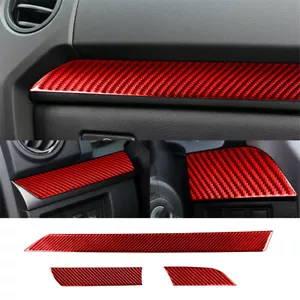 Red Carbon Fiber Dashboard Center Console Panel Trim for T@yota Tundr@ 2014-2021 - Bild 1 von 10