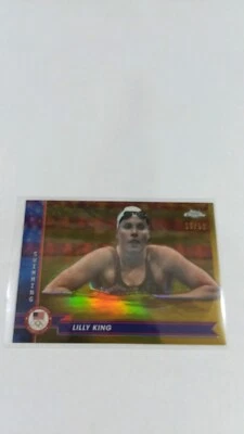 2024 Topps Chrome Olympic Lilly King Gold Refractor 19/50 #143 Swimming - Image 1 of 2