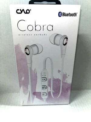 Bluetooth Wireless Earbuds  Headphones CYLO Cobra White CY3298 💥NEW 💥 - Image 1 of 4