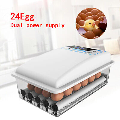 24 Eggs Incubator Temperature Control Chicken Duck Egg Automatic Turning Hatcher • 45.01€
