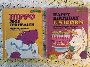 Happy Birthday Unicorn & Hippo Jogs For Health Books Sweet Pickle Kids Reader - Picture 1 of 6