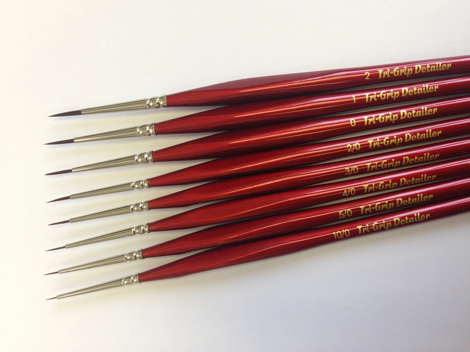 pinceles de pintura modelo, warhammer airfix pintor del ejército etc triple agarre sensación de comodidad Foto 1 de 4