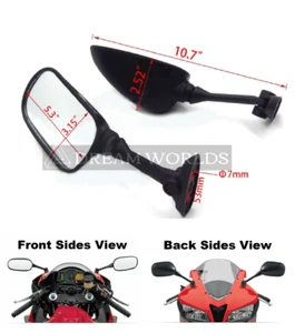 Brand New Black Rearview Mirrors For Suzuki GSXR600 GSXR750 GSXR1000 2001-2003 - Foto 1 di 8