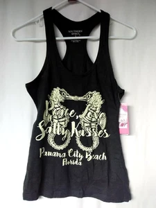 Southern Spirit Panama City Beach Florida Sleeveless Charcoal Tank Top S NWT New - Picture 1 of 6