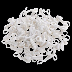 50 Pcs Roller Track Curtain Rail Plastic Slider Pulley Hook Slides - Picture 1 of 11