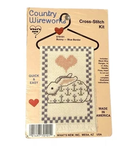NEW Vintage Country Wire Works Cross Stitch Kit Bunny 070101 Quick Easy USA - Picture 1 of 3