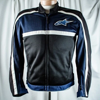 ALPINESTARS Breeze Air Black Blue Polyester Men Motorbike Jacket Size M - Image 1 of 4