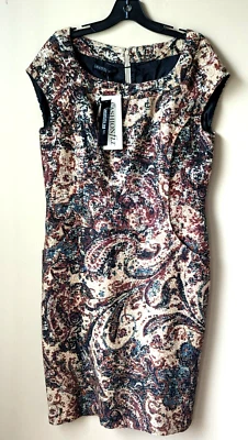 New Lafayette 148 Spectrum Wool-Blend Dress Women Size 12 Shimmering Multicolor - Image 1 of 4