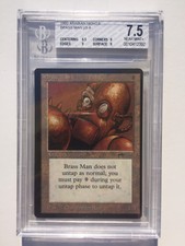 BGS 7.5 Miscut | Brass Man | MtG Arabian Nights | Near Mint + [6.5, 9, 9, 9]