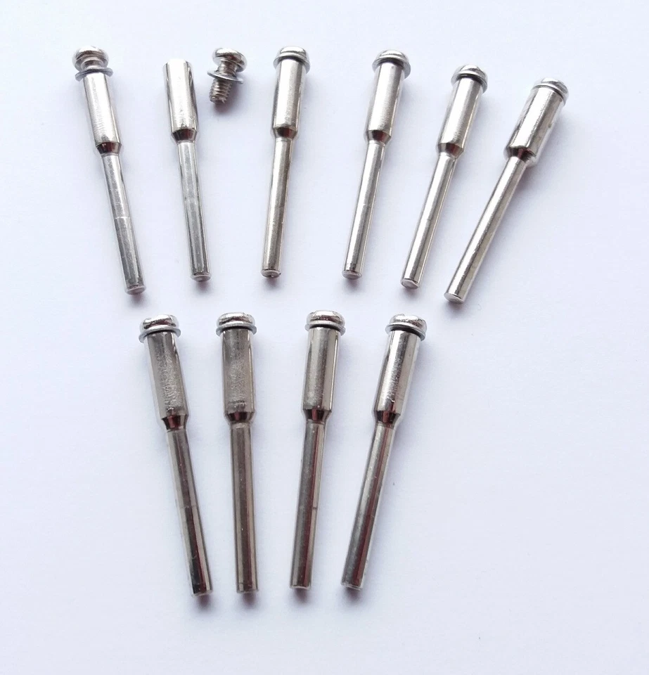 10 Stück Stiel Ø 3 mm Aufnehmer Dorn Zubehör Trennscheiben Dremel Proxxon 10x