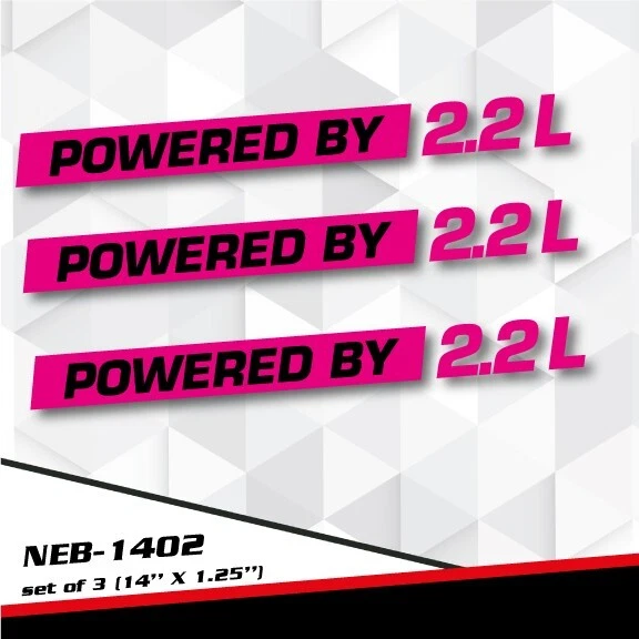 POWERED BY 2.2L Decal Sticker for ECOTEC MAZDA HONDA CIVIC PRELUDE ACCORD 1402 Foto 1 de 1