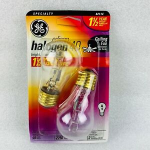 40 Watt Edison Halogen Ceiling Fan Bulb 82114 GE A15 Medium Base Multiple NEW