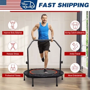 550lb-40 inch silent adjustable handle trampoline fitness trampoline - Picture 1 of 13