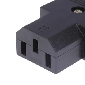 16A 250V Black IEC Straight Cable Plug Connector C13 C14 Female Male Plug _ou - Afbeelding 1 van 14