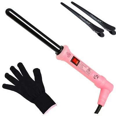 Curling Iron Wand - Le Angelique 19mm 3/4 Inch Thin 430F - Pink  - Image 1 of 4