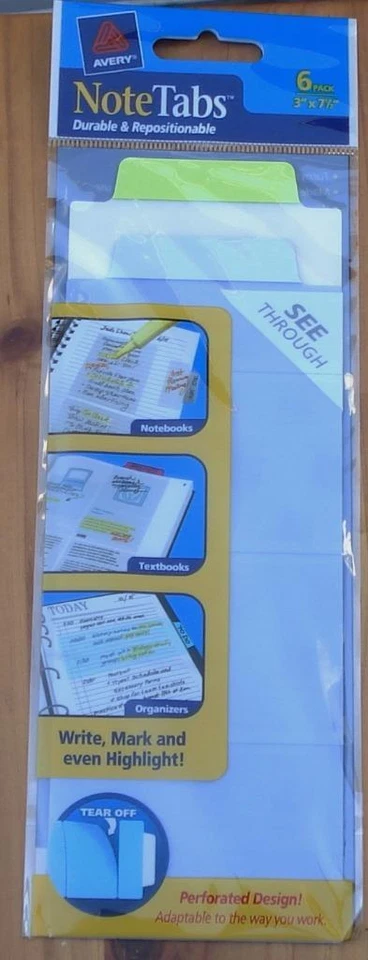 Avery Note Tabs - VARIETY OF COLORS TO CHOOSE FROM - BRAND NEW - DURABLE/REPOST - Image 1 of 1