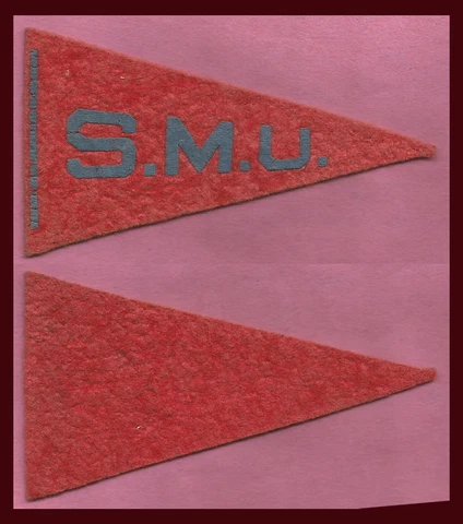 OLD 1936 Southern Methodist University Mustangs Football Pennant! SMU Cover