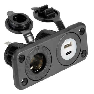 Presa accendisigari + USB-A + USB-C nera - 1 PZ Osculati  - 14.516.06 - 1451606 - Bild 1 von 2