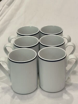 6 DANSK СИНИЙ CHRISTIANSHAVN 4,25 ДЮЙМА КОФЕ ЧАЙ КРУЖКИ - БЕСПЛАТНАЯ ДОСТАВКА - Изображение 1 из 4