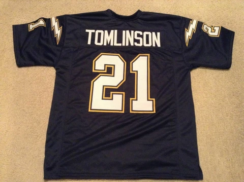 Ladainian Tomlinson UNSIGNED CUSTOM Sewn Stitched Blue Jersey - M, L, XL, 2XL Cover