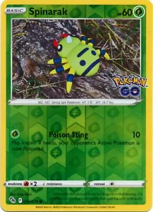 Spinarak - 006/078 - Reverse Holo Common Pokemon GO Pokemon TCG NM - Picture 1 of 1