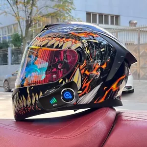 Action Camera Recorder Modular Motorcycle Helmets DOT Approved Bluetooth Helmet - Picture 1 of 31