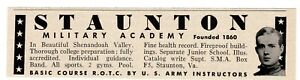 1965 STAUNTON Military Academy Virginia institute school Vintage Print Ad