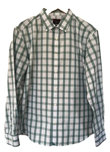 UNTUCKit Shirt Green White Checkered Wrinkle Free Slim Long Sleeve Button SZ XL - Picture 1 of 7