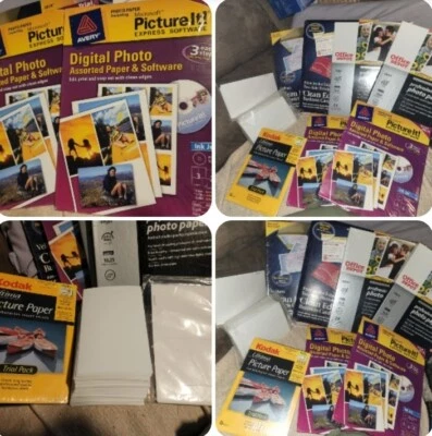 Inkjet Photo Paper Lot. 45-8x11, 360 buis-cards, 4x6-180+ mostly seal pkgs - Image 1 of 4