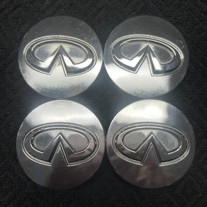 4 Infiniti G35 M35 M45 40343 5P215 OEM Center Wheel Hub Cap Rim Cover CHROME 4PC - Picture 1 of 7
