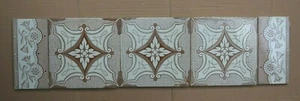 ANTIQUE WITTEBURG GERMANY - VICTORIAN MAJOLICA 5 TILE SET C1900 - Picture 1 of 4
