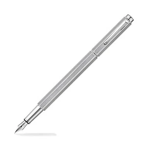 Caran d'Ache Ecridor Fountain Pen in Maille Milanaise Silver Plated - Fine Point - Picture 1 of 6