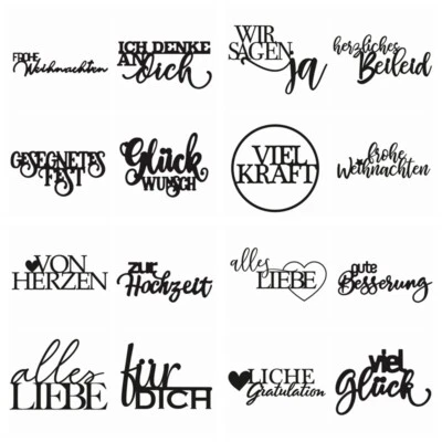 Sentiment Word Metal Cutting Dies DIY Scrapbooking Papierkarten Basteln - Bild 1 von 4