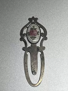 Vintage Webster Co. Sterling & Guilloch Rosa Emaille Lesezeichen - Bild 1 von 6