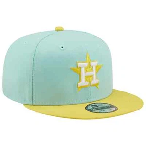 Houston Astros New Era 9FIFTY Color Pack Turquoise Yellow Adjustable Cap OSFM - Picture 1 of 5