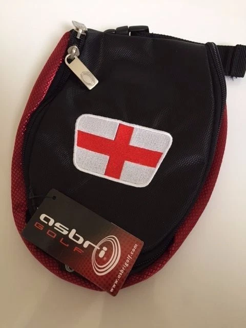 BRAND NEW ASBRI FLAME ENGLAND CRESTED GOLF POUCH BAG FOR VALUABLES — 第 1/1 张图片
