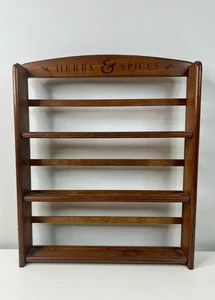 Vintage McCormick Herbs & Spices Rack 3 Tier Wooden Spice Shelf Schilling - Picture 1 of 5