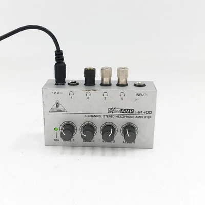 Behringer MICROAMP HA400 Ultra-Compact 4 Channel Stereo Headphone Amplifier - Image 1 of 4