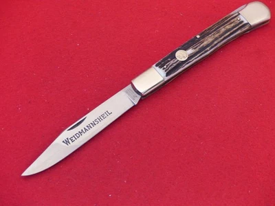 Weidmannsheil Germany stag hand forged lockback big 5.5" mint knife - Image 1 of 4