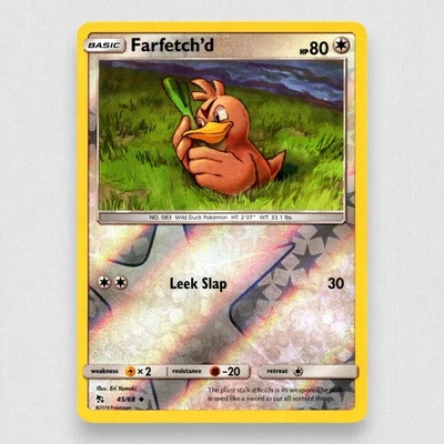 Farfetch'd 45/68 Hidden Fates Reverse Holo Uncommon Pokemon TCG - Image 1 of 2