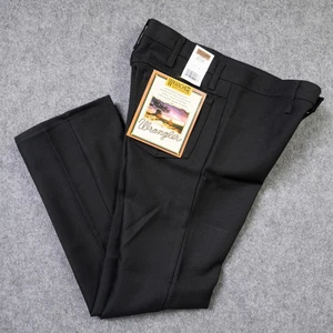 Wrangler Pants Mens 32x30 Black Regular Fit Boot Jeans Wrinkle Resist Stretch - Picture 1 of 6