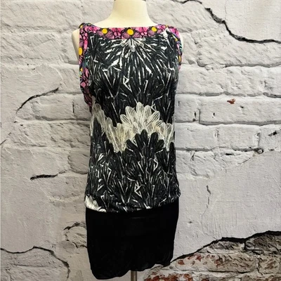 Vestido Floral Custo Barcelona Multicolor Bodycon Sexy Mini Colorido Foto 1 de 4